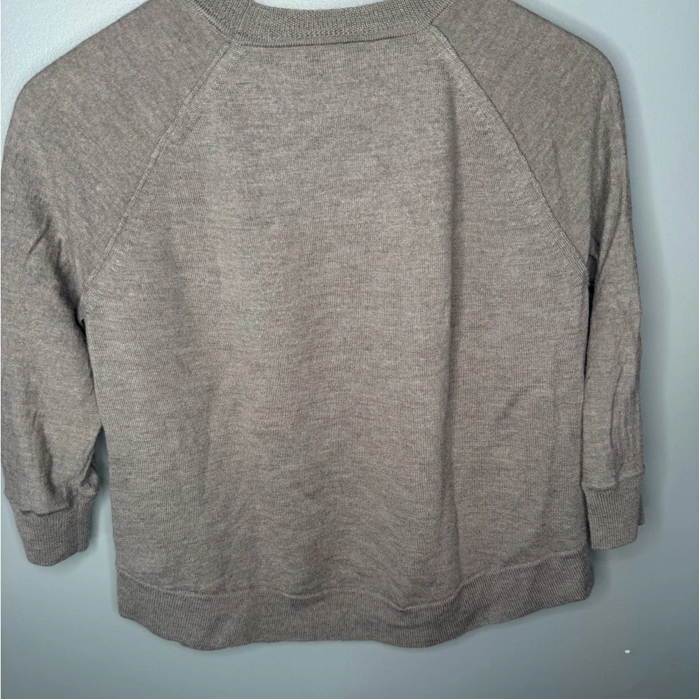J. Crew Merino Wool Boxy Sweater - Mushroom